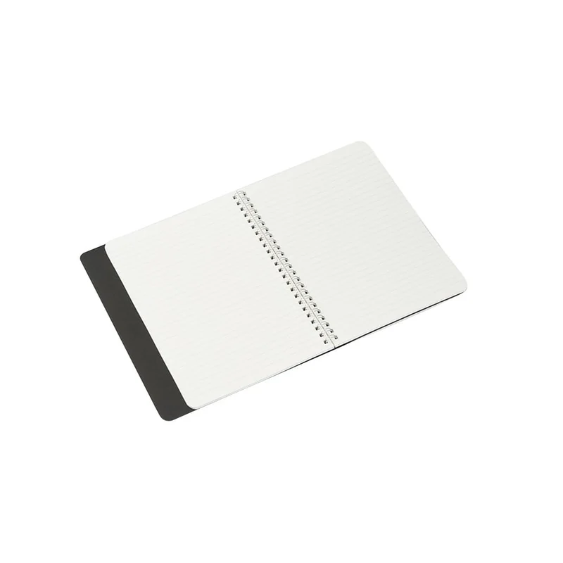 Fabriano Notebook Ecoqua+, A5, Cardboard Cover, Concealed Spiral, 70 Sheets, Black