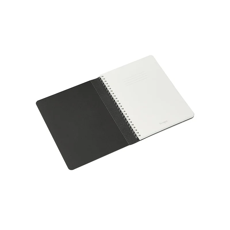Fabriano Notebook Ecoqua+, A5, Cardboard Cover, Concealed Spiral, 70 Sheets, Black