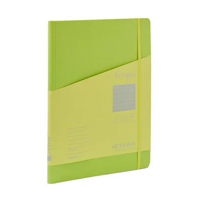 Fabriano Notebook Ecoqua+, A4, cardboard cover, with hidden spiral, 70 sheets, lime