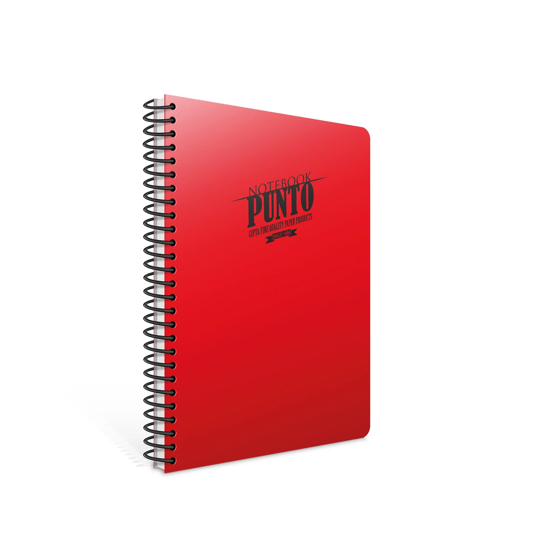 Gipta Notebook Punto, A5, white paper, wide ruled, PP cover, spiral, 60 sheets