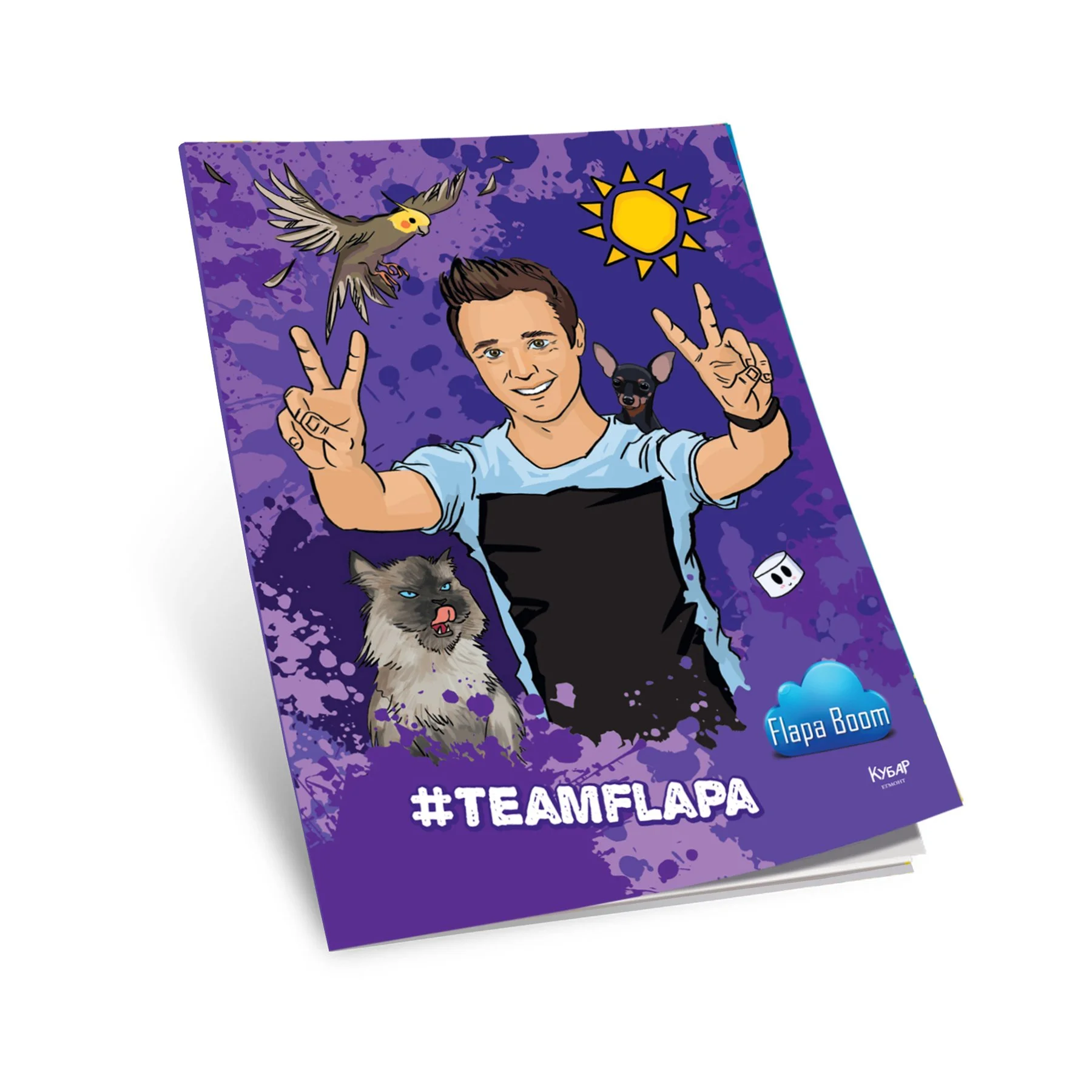Flapa Notebook, A4, ruled, offset paper, soft cover, 40 sheets