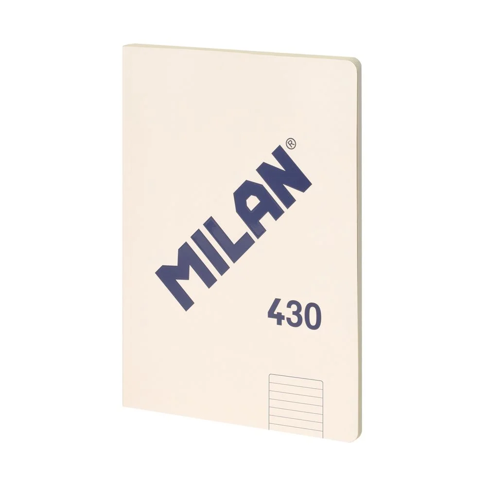 Milan Notebook 1918, A4, Wide Ruled, Cardboard Cover, 48 Sheets, Beige