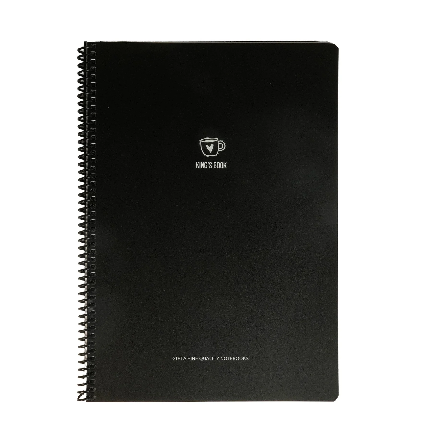 Gipta Notebook King, A4, white paper, wide ruled, cardboard cover, spiral, 60 sheets