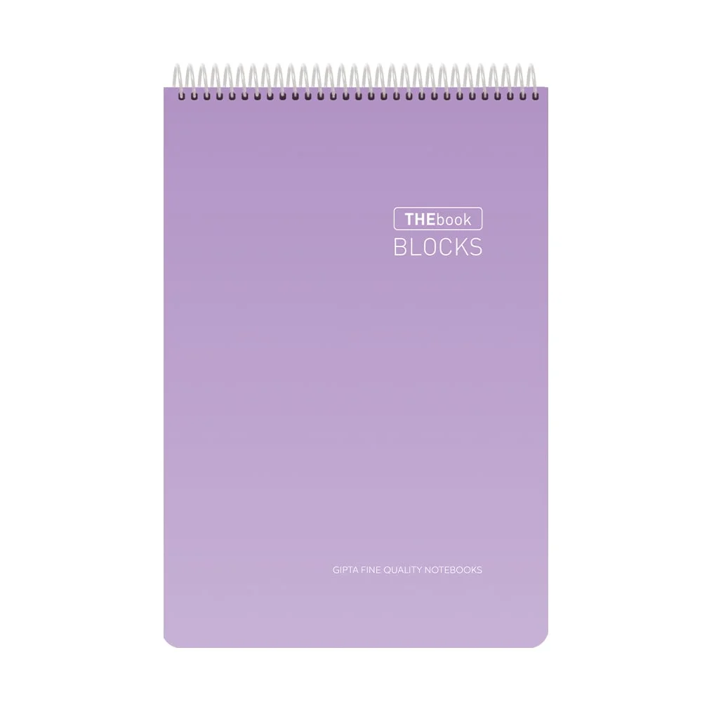 Gipta Pad The Book, A4, white paper, ruled, cardboard cover, spiral, 100 sheets