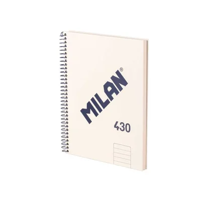 Milan Notebook 1918, A5, wide ruled, hard cover, spiral, 80 sheets, beige