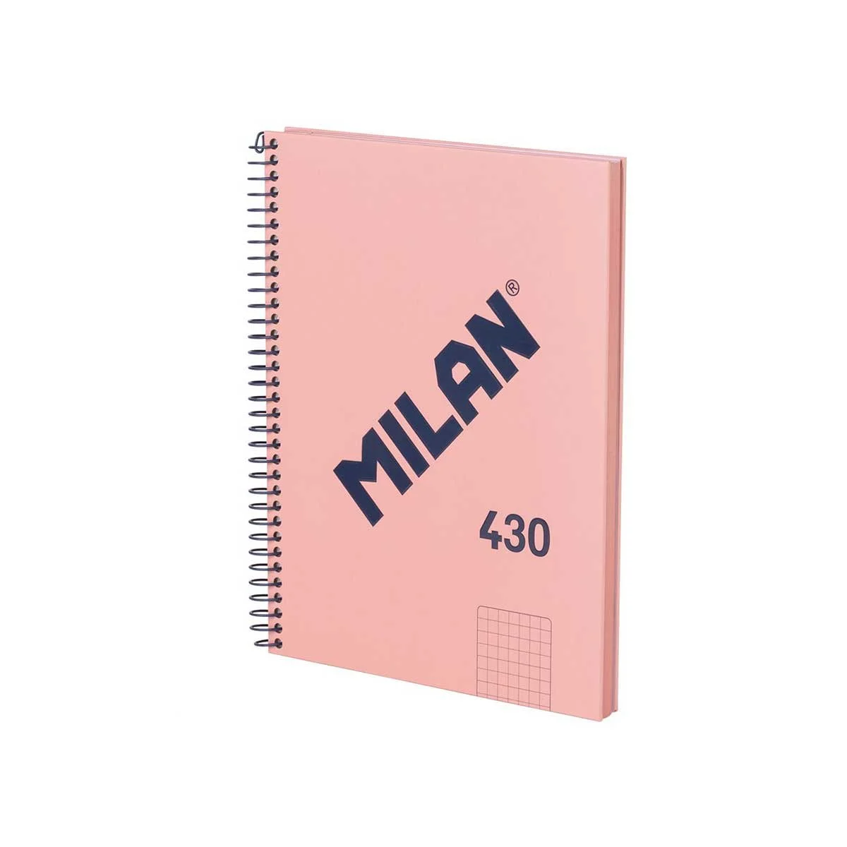 Milan Notebook 1918, A5, squared, hardcover, spiral, 80 sheets, pink