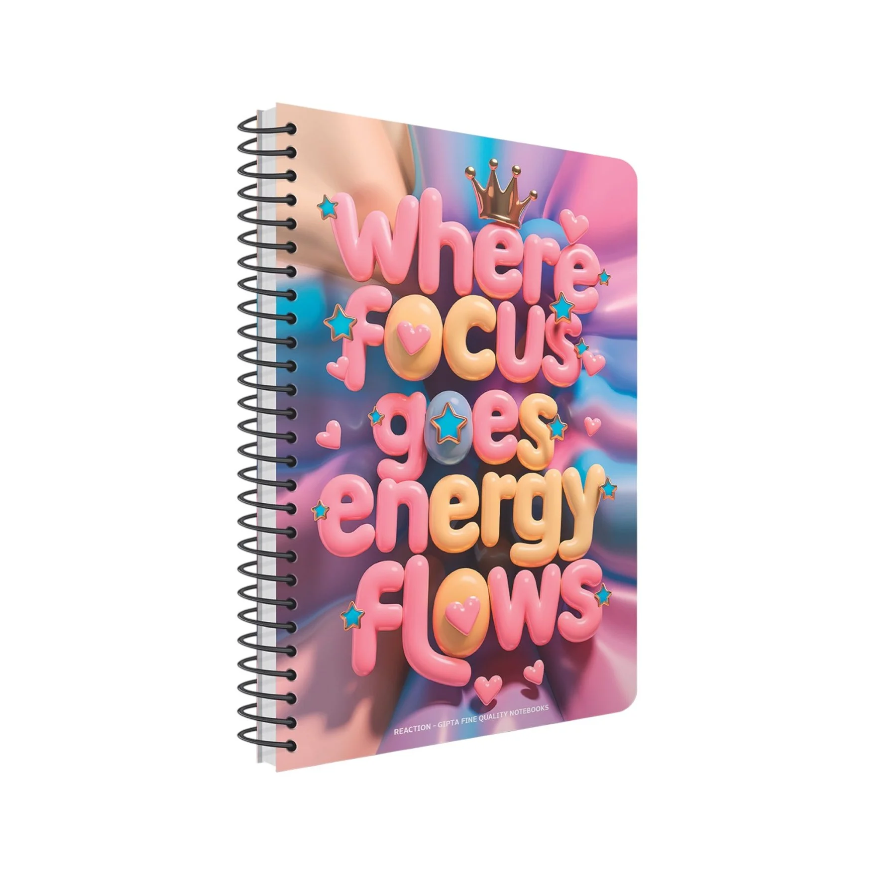 Gipta Notebook Nothing, 17 x 24 cm, white paper, squared, cardboard cover, 80 sheets