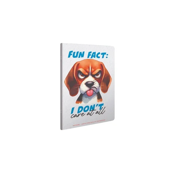 Gipta Notebook Nothing A5, white paper, wide ruled, PP cover, 60 sheets