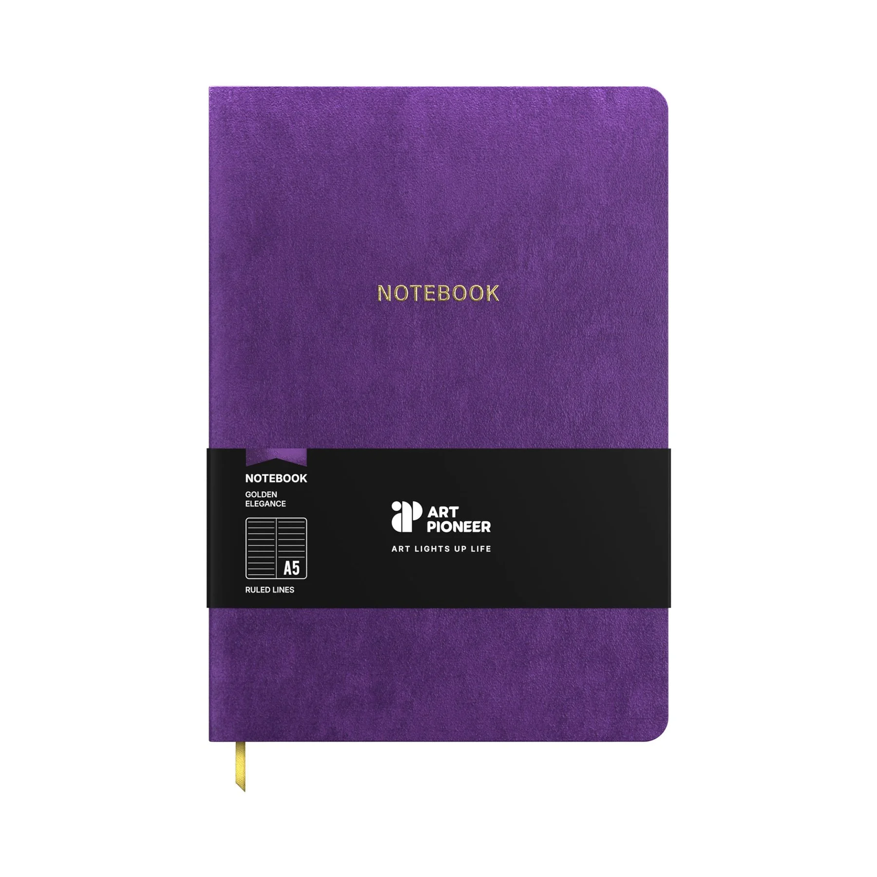 Art Pioneer Notebook Velvet Executive, A5, velvet cover, 96 sheets, purple