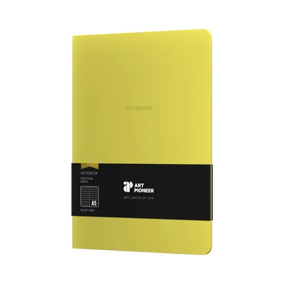 Art Pioneer Notebook Velvet Executive, A5, stitched, 64 sheets, yellow