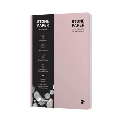Art Pioneer Notebook Stone Paper, A5, hardcover, 88 sheets, pink
