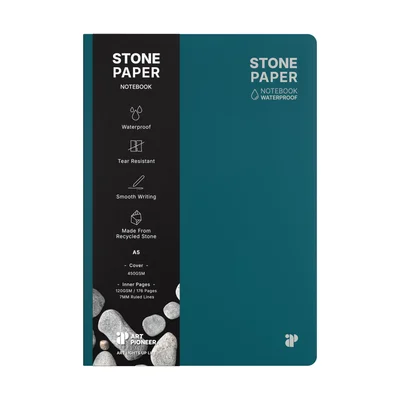 Art Pioneer Notebook Stone Paper, A5, hardcover, 88 sheets, dark blue
