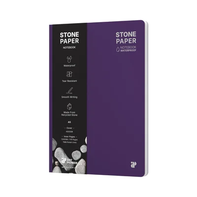 Art Pioneer Notebook Stone Paper, A5, hardcover, 88 sheets, purple
