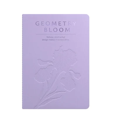 Art Pioneer Notebook Geometry Bllom, A5, stitched, 60 sheets, purple