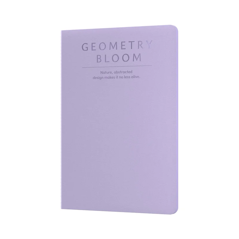 Art Pioneer Notebook Geometry Bllom, A5, stitched, 60 sheets, purple