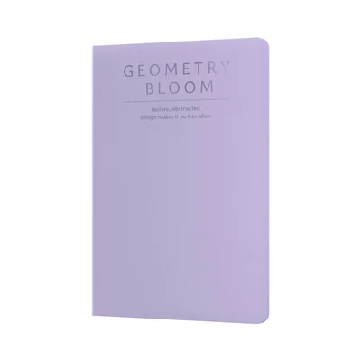 Art Pioneer Notebook Geometry Bllom, A5, stitched, 60 sheets, purple