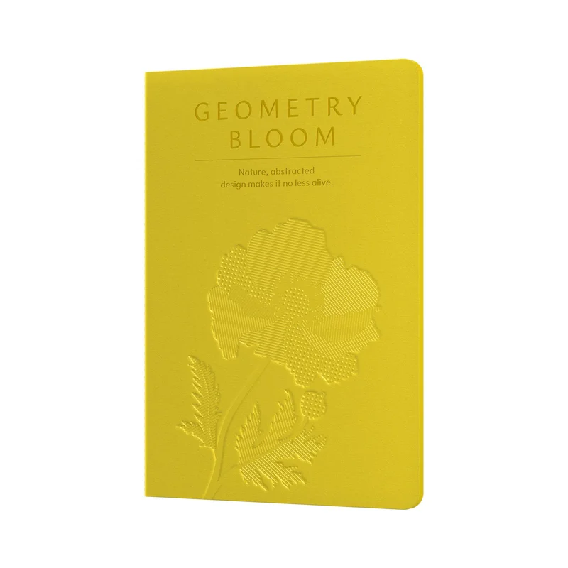 Art Pioneer Тетрадка Geometry Bllom, A5, шита, 60 листа, жълта