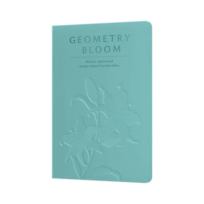 Art Pioneer Notebook Geometry Bllom, A5, stitched, 60 sheets, sea green