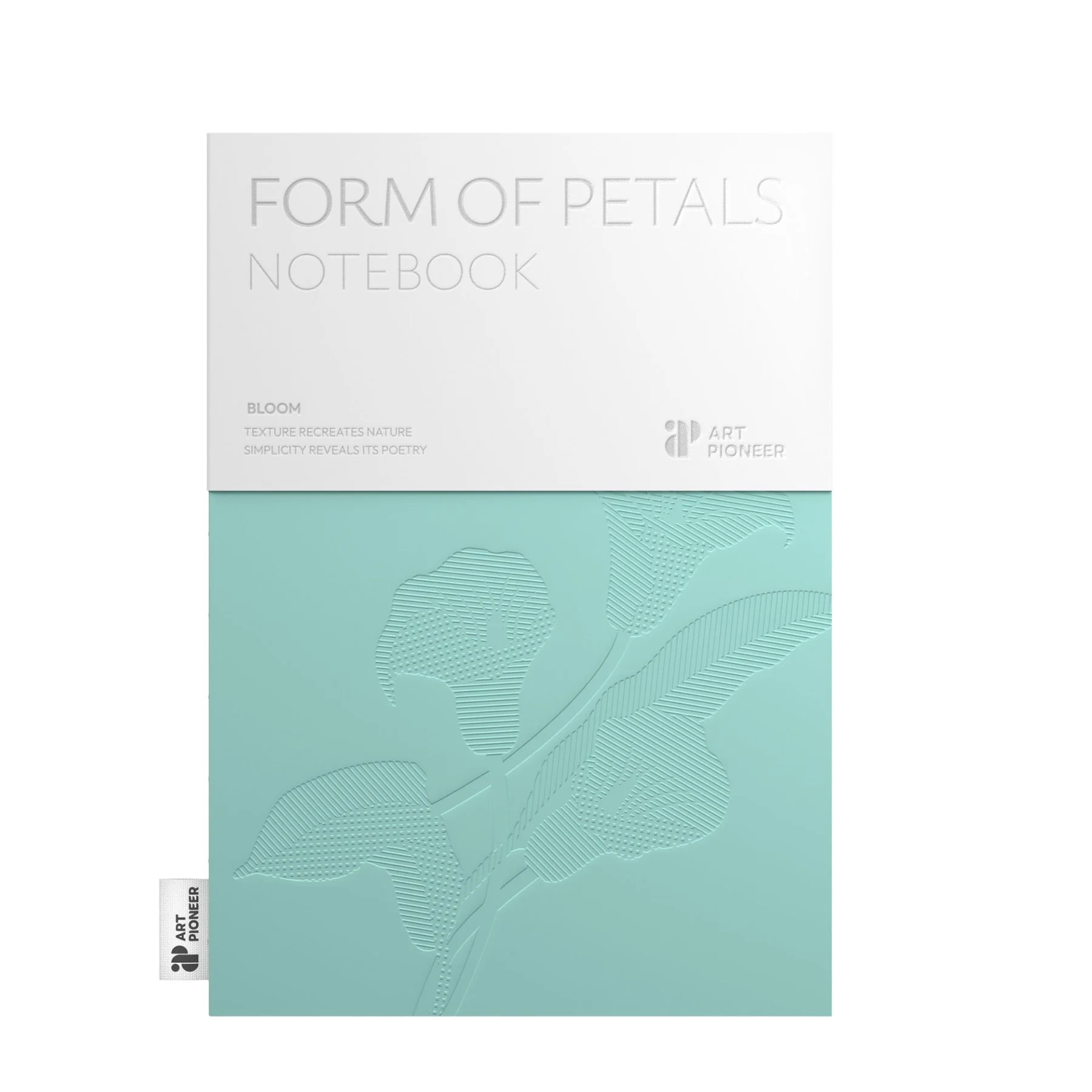 Art Pioneer Notebook Floral Exposed Spine, A5, hardcover, 96 sheets, sea green