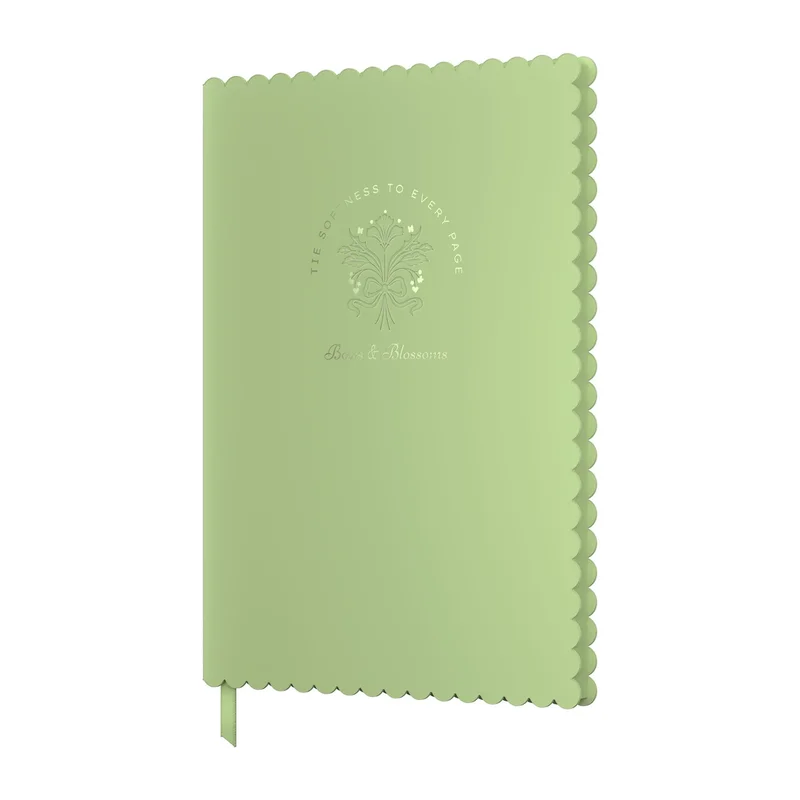 Art Pioneer Notebook Bows & Blossoms, A5, hardcover, 96 sheets, green