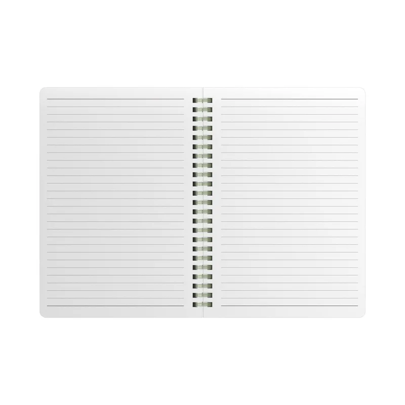 Art Pioneer Notebook College, A5, yellow offset paper, spiral-bound, 80 sheets, lime