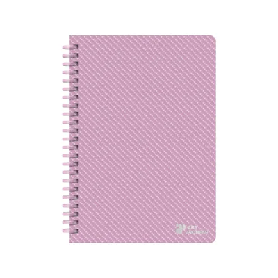Art Pioneer Notebook College, A5, yellow offset paper, spiral-bound, 80 sheets, pink