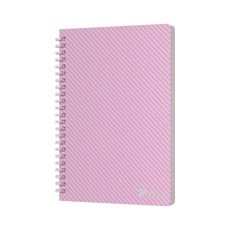 Art Pioneer Notebook College, A5, yellow offset paper, spiral-bound, 80 sheets, pink