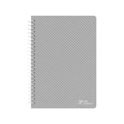 Art Pioneer Notebook College, A5, yellow offset paper, spiral-bound, 80 sheets, grey