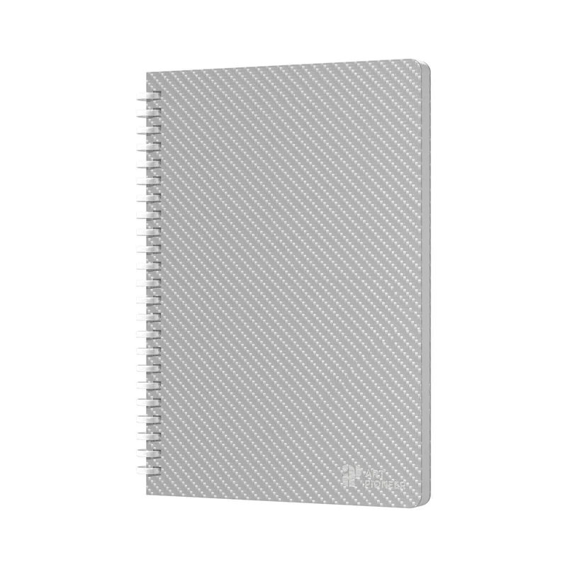 Art Pioneer Notebook College, A5, yellow offset paper, spiral-bound, 80 sheets, grey