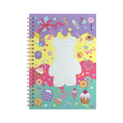 Art Pioneer Notebook Bear, A5, wide ruled, hardcover, spiral-bound, 80 sheets