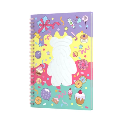 Art Pioneer Notebook Bear, A5, wide ruled, hardcover, spiral-bound, 80 sheets