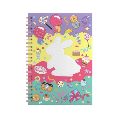 Art Pioneer Notebook Rabbit, A5, wide ruled, hardcover, spiral-bound, 80 sheets