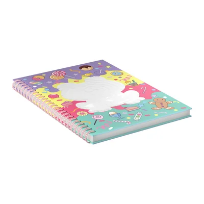 Art Pioneer Notebook Frog, A5, wide ruled, hardcover, spiral-bound, 80 sheets