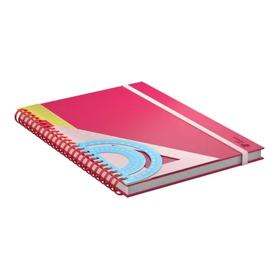 Art Pioneer Notebook, A5, wide ruled, spiral-bound, 80 sheets, red