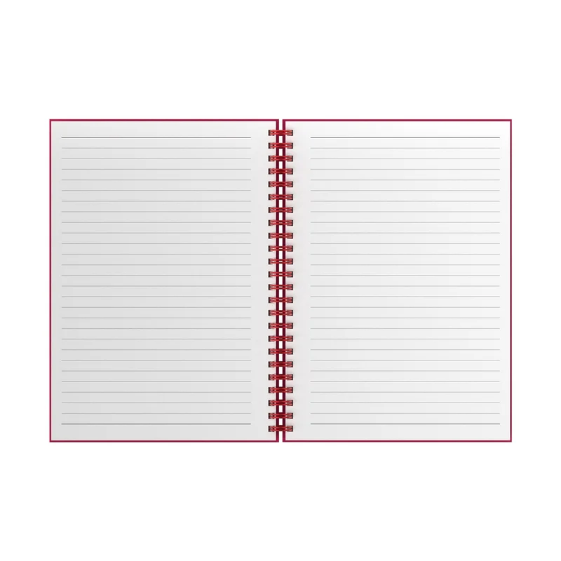 Art Pioneer Notebook, A5, wide ruled, spiral-bound, 80 sheets, red