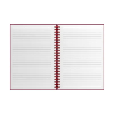 Art Pioneer Notebook, A5, wide ruled, spiral-bound, 80 sheets, red