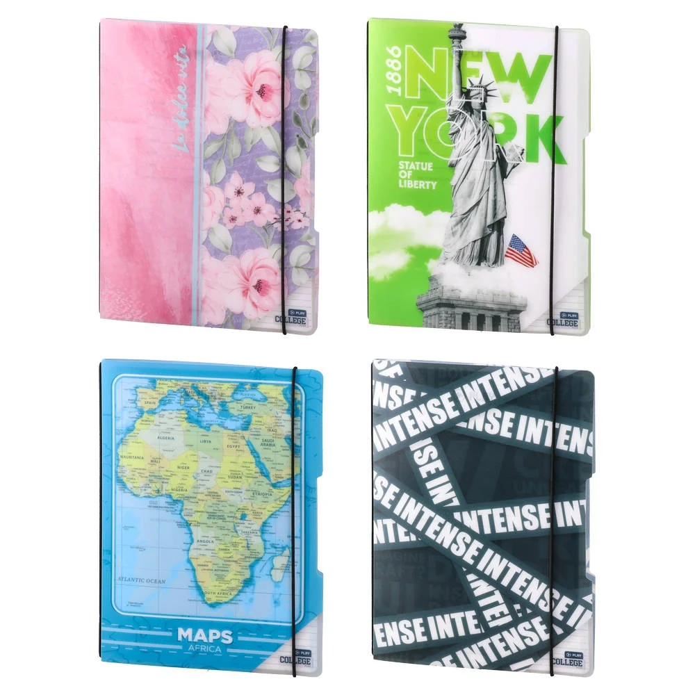 Play College Notebook, A5, Wide Ruled, Offset Paper, 40 Sheets, Assorted, 1 Piece