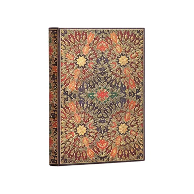 Paperblanks Тефтер Fire Flowers, Midi, широки редове, твърда корица, 120 листа