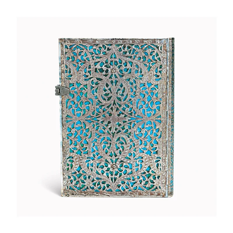 Paperblanks Notebook Maya Blue, Midi, wide ruled, hardcover, 120 sheets