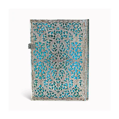 Paperblanks Notebook Maya Blue, Midi, wide ruled, hardcover, 120 sheets