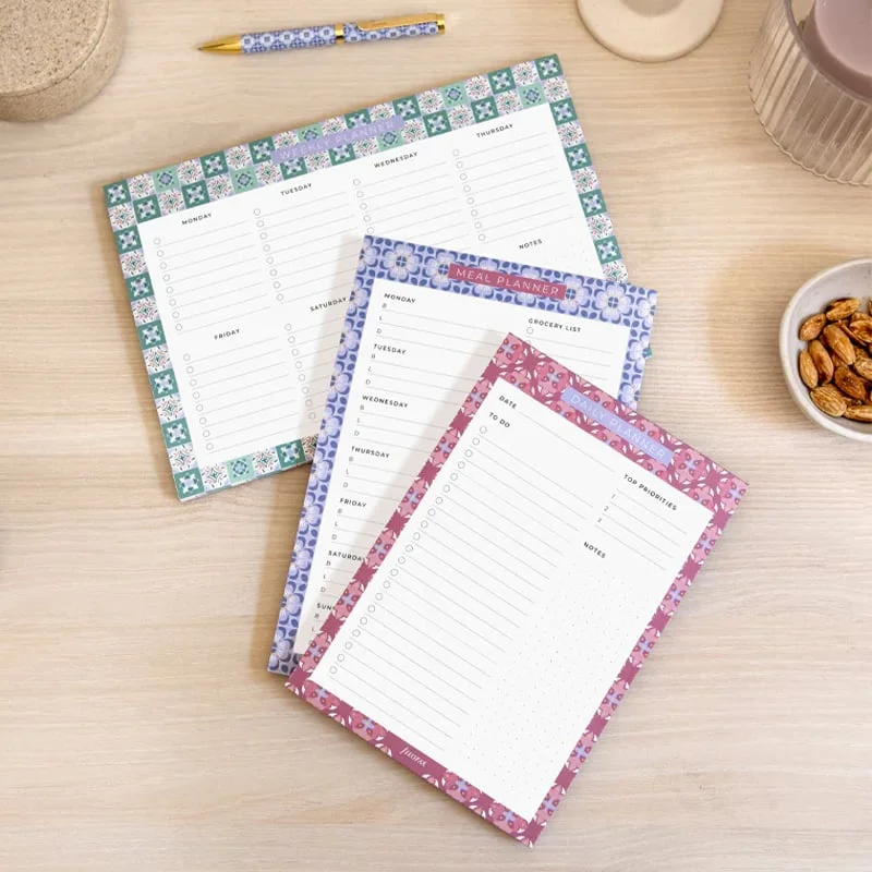 Filofax Planner Pad Mediterranean, meal planner, with magnet