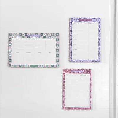 Filofax Planner Pad Mediterranean, meal planner, with magnet