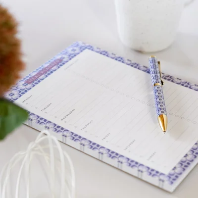 Filofax Planner Pad Mediterranean, meal planner, with magnet