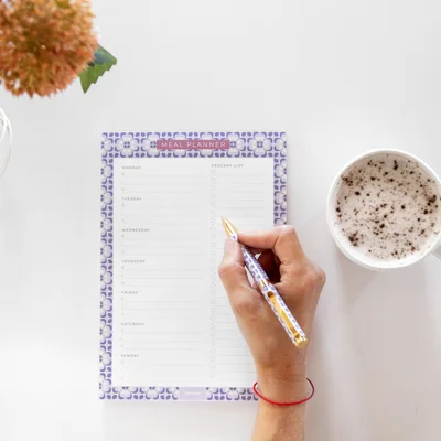 Filofax Planner Pad Mediterranean, meal planner, with magnet