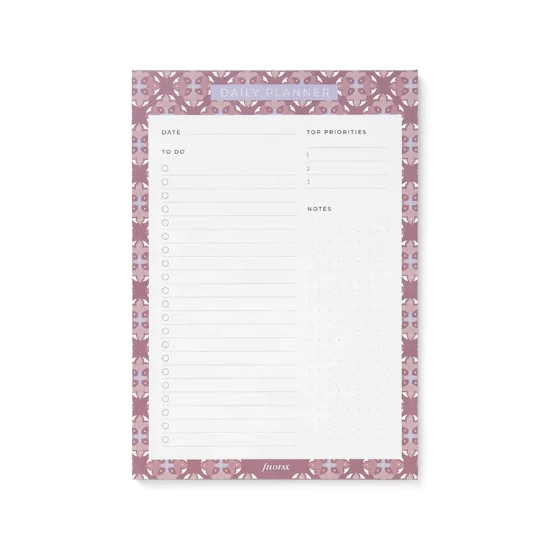 Filofax Planner Pad Mediterranean, daily, with magnet