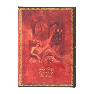 Paperblanks Notebook Shelley Frankenstein, Midi, wide ruled, hard cover, 72 sheets