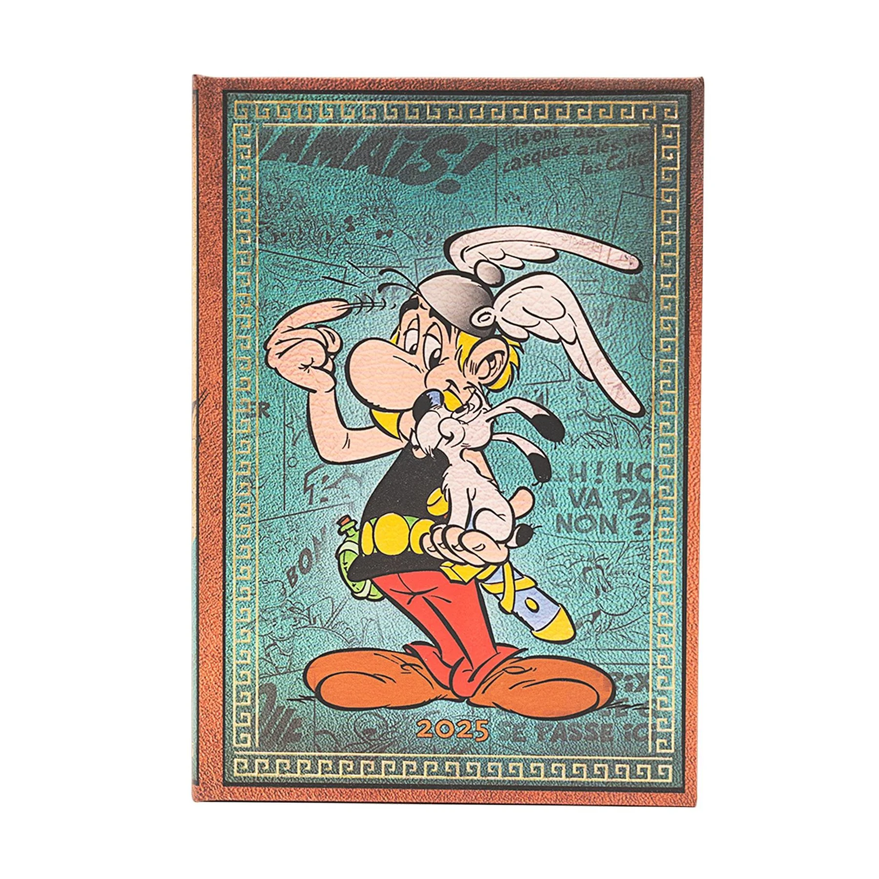 Paperblanks Planner Asterix the Gaul, Midi, Verso, hardcover, 80 sheets, for 2025