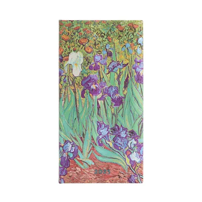 Paperblanks Планер Van Gogh's Irises, Slim, хоризонтален, твърда корица, 80 листа, за 2025 година