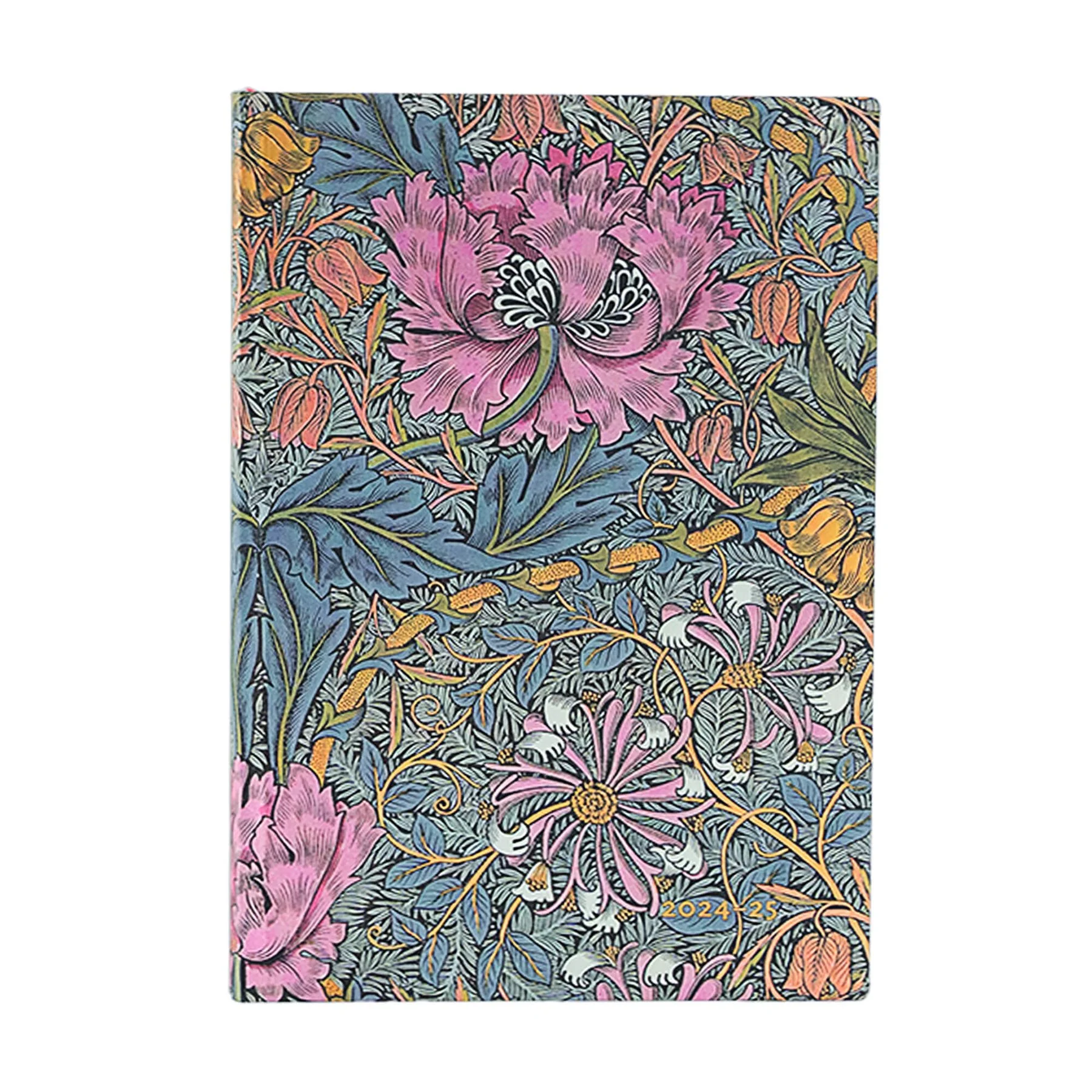 Paperblanks Planner Morris Pink, Midi, horizontal, soft cover, 112 sheets, for 2024-2025