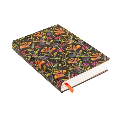 Paperblanks Planner Wild Flowers, Midi, 1 day per page, softcover, 216 sheets, for 2025